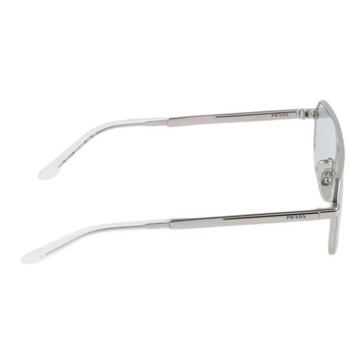 PRADA Metal Irregular Shape Sunglasses Men's Silver-2
