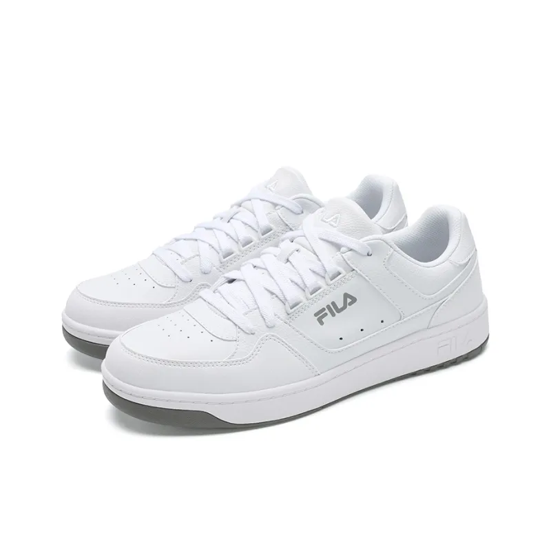 FILA TARGA 1+Round Shield Shoes Breathable And Lightweight Low Top Tennis Shoes Men's Standard White-2