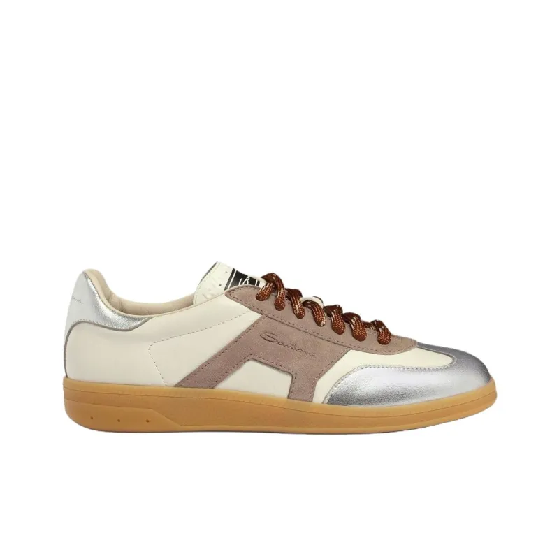 Santoni Dbs Oly Low Top Skateboard Shoes Women's Beige-1