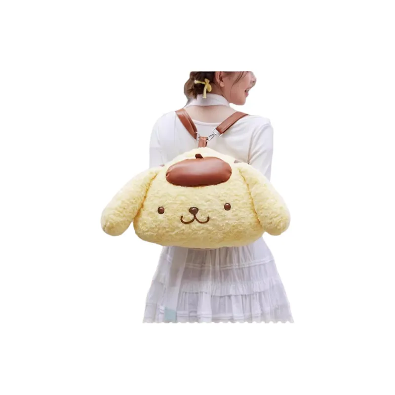 Sanrio Rose Velvet Handheld Shoulder Bag Unisex Pompompurin-2