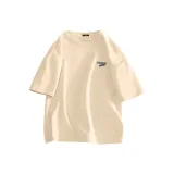 Khaki Blue Gray Label Chest Logo