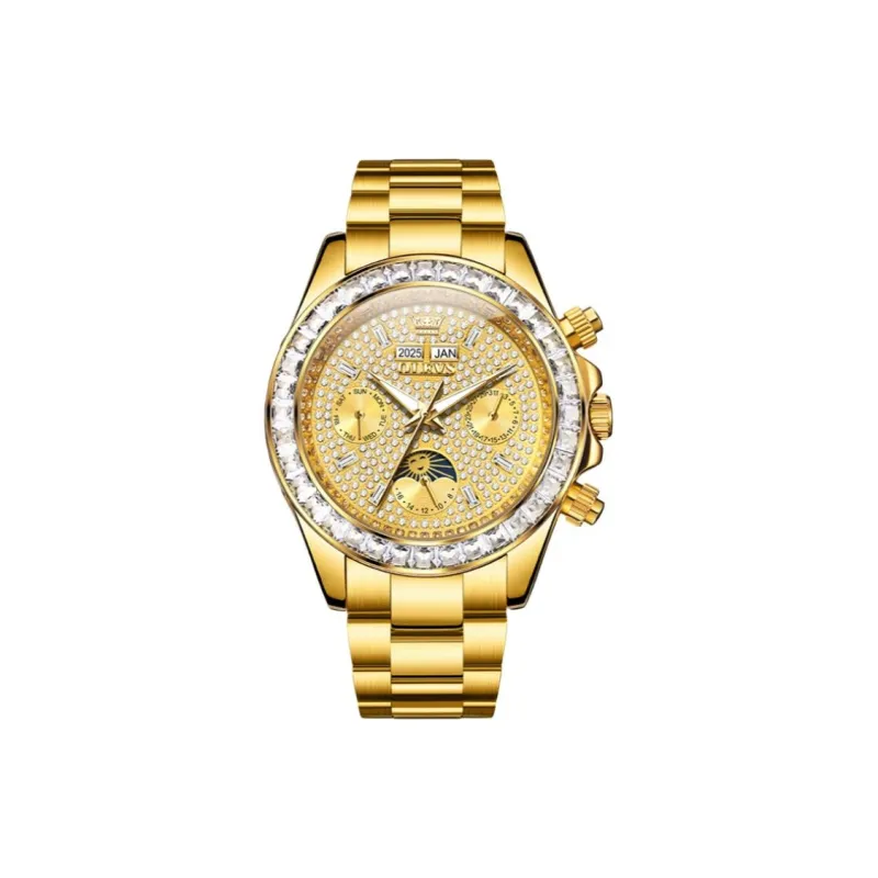 OLEVS Wisdom Series Automatic Mechanical Movement Stainless Steel Watchband Watch Men's Watches White Dial-4