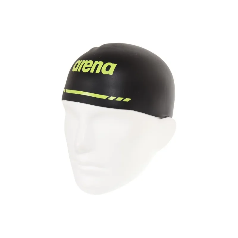 Arena Swimming Caps Silicone Unisex Black-2