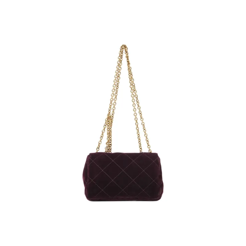 Chloe Cotton Shoulder Bag Women's Dark Brown-2