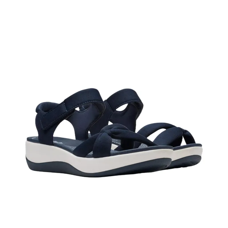 Clarks Arla Shore One Strap Sandals Women's Marine Blue-1