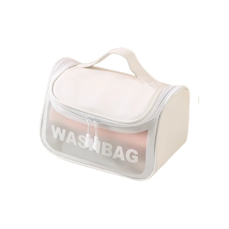 ALOENEY PVC Makeup Bag Regular Women's Blue, Black, White, Pink-12