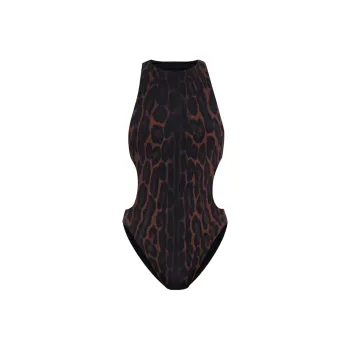 TF SS25 One piece Swimsuit Unisex Brown