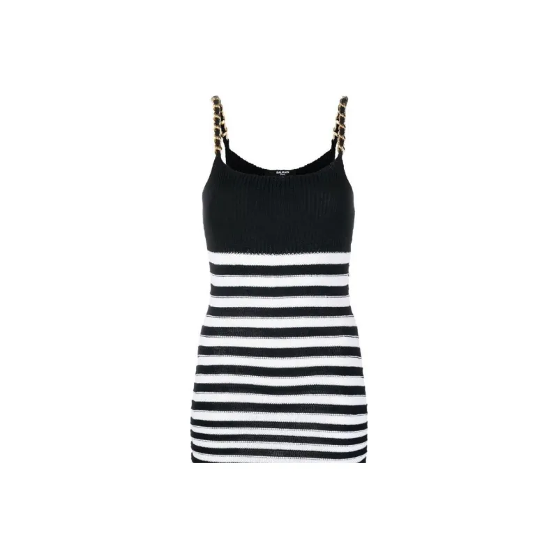 BALMAIN Sleeveless Knitted Dress-4