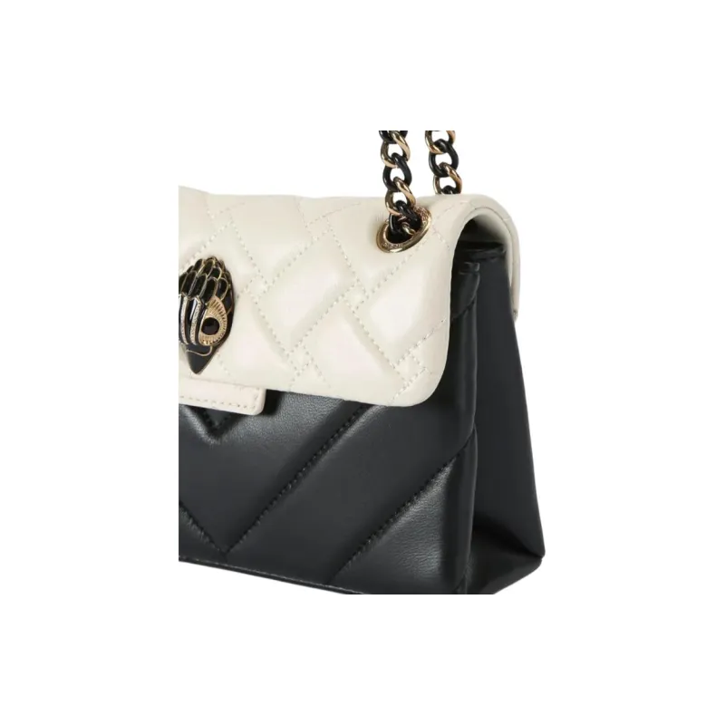 Kurt Geiger London Cow Leather Shoulder Bag Mini Women's White & Black-3