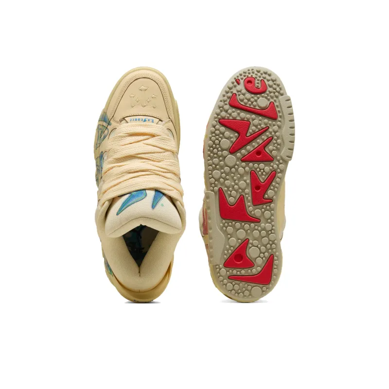 LaMelo Ball x PUMA HOOPS X LAFRANCE Abrasion Resistant Low Top Casual Shoes Unisex Beige-3
