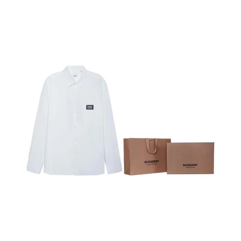 Burberry Shirts Men White-4