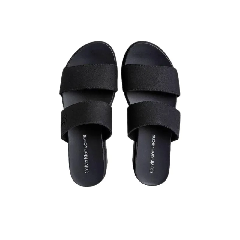 CALVIN KLEIN Abrasion Resistant Slide Slippers 6cm Women's Black-3