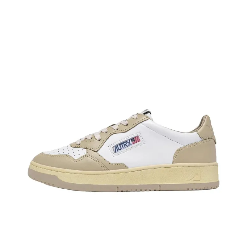 AUTRY Low Top Skateboard Shoes Men's White Brown-0