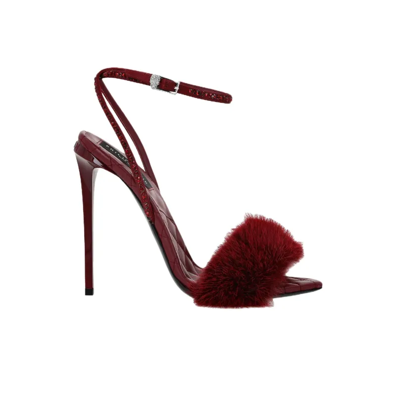 PHILIPP PLEIN One Strap Sandals 12cm Women's Red-1