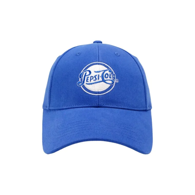 Pepsi Comfortable And Breathable Cotton Wide Brim Baseball Cap For A Slimmer Face Unisex Royal Blue/Blue/Ecru-11