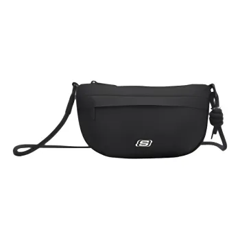Skechers Colorful Guze Fabric Shoulder Bag, Crossbody Bag Unisex Carbon Black