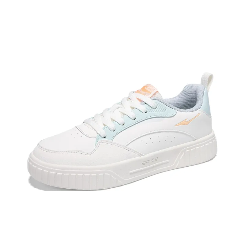 Erke Abrasion Resistant, Lightweight, And Breathable Low Top Skateboard Shoes Women's Microcrystal White Sky Blue-2