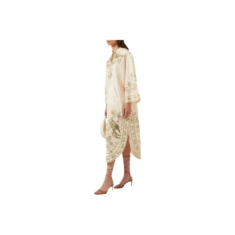Zimmermann SS25 Long Sleeved Dress Women's Beige-0