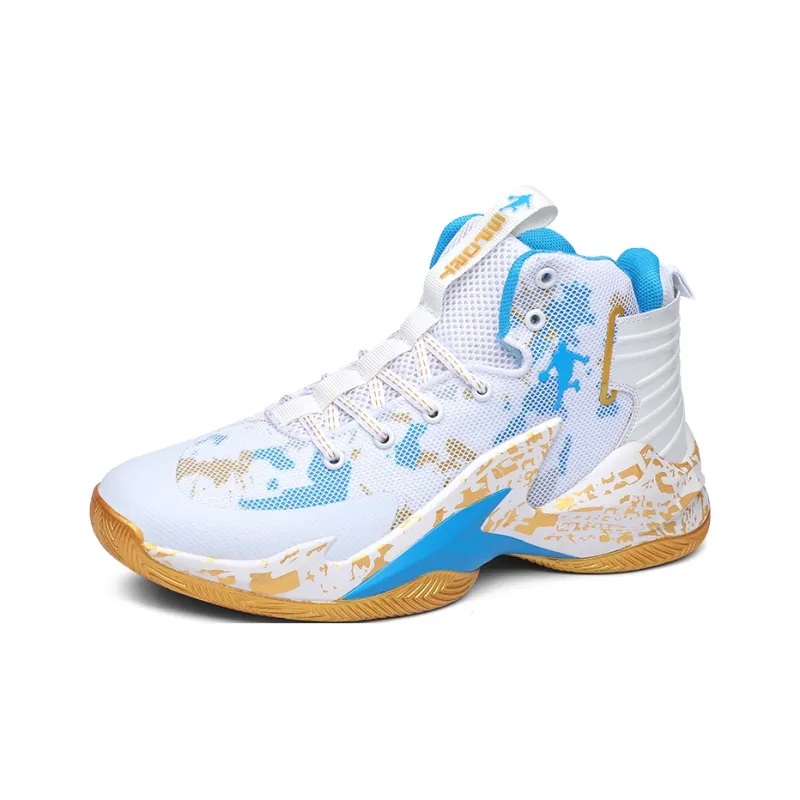 GQWE Shock Absorbers Slip Resistant, Abrasion Resistant, Lightweight High Top Basketball Shoes Unisex-10