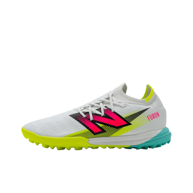 New Balance NB Furon V7+ TF Turf Abrasion Resistant Soccer Shoes Women's White Red Green-0