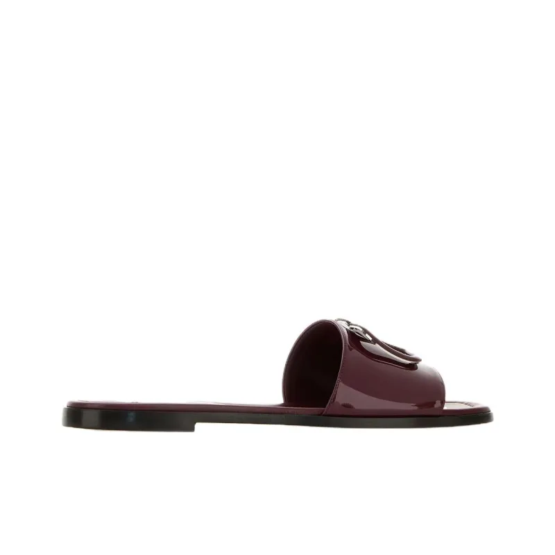 Valentino GARAVANI Abrasion Resistant Slide Slippers Women's Burgundy-3