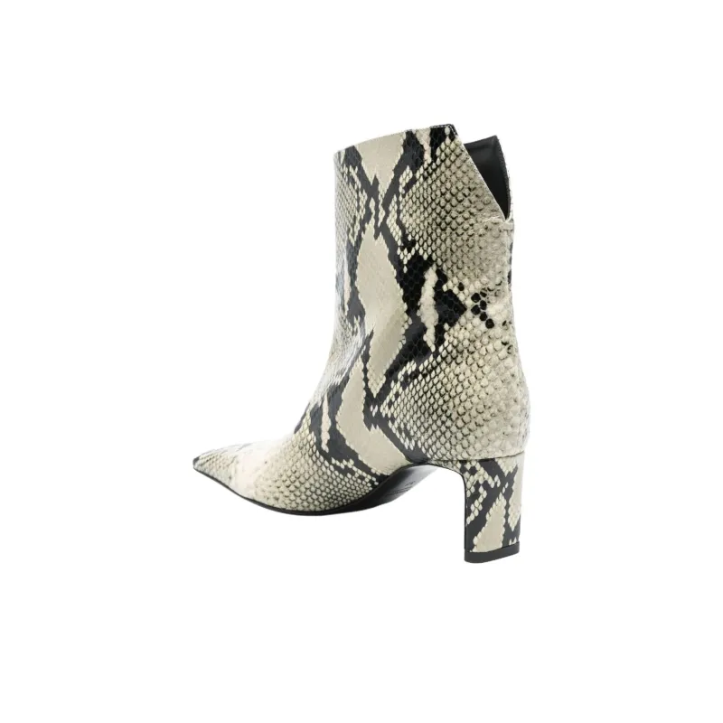 KHAITE Ona Ankle Boots 5.5cm Women's Gray-3
