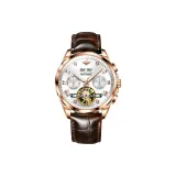 Rose Case White Dial Brown Leather