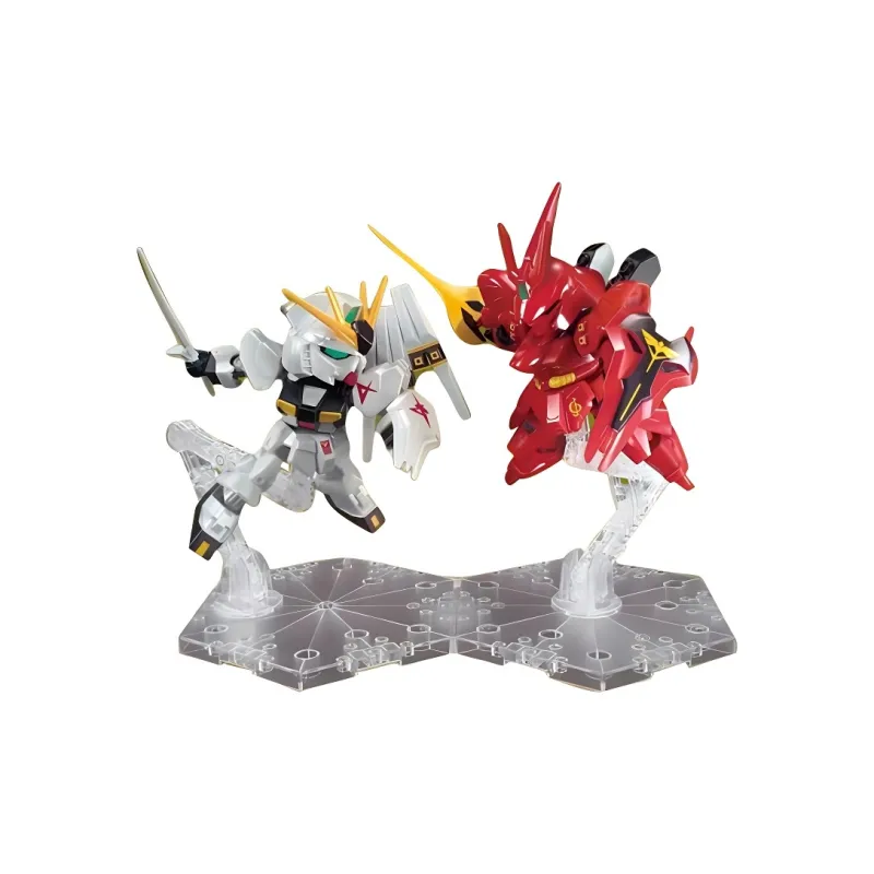 BANDAI Gundam Dynamic Guangzhou Limited SDEX Mobile Suit Gundam Ν Gundam Vs Sazabi Set Model Kits 8cm-0
