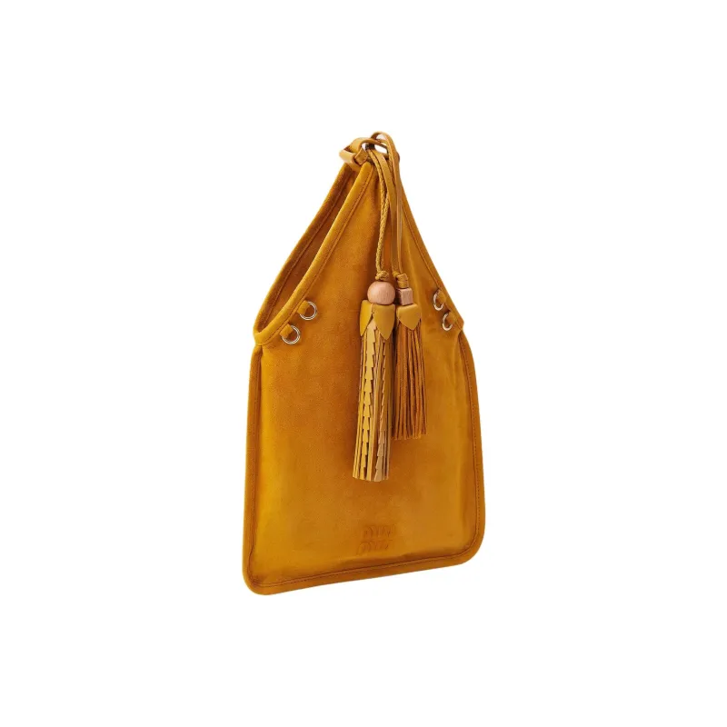 MIU MIU Sheepskin Handbag Women's Whiskey Color-1