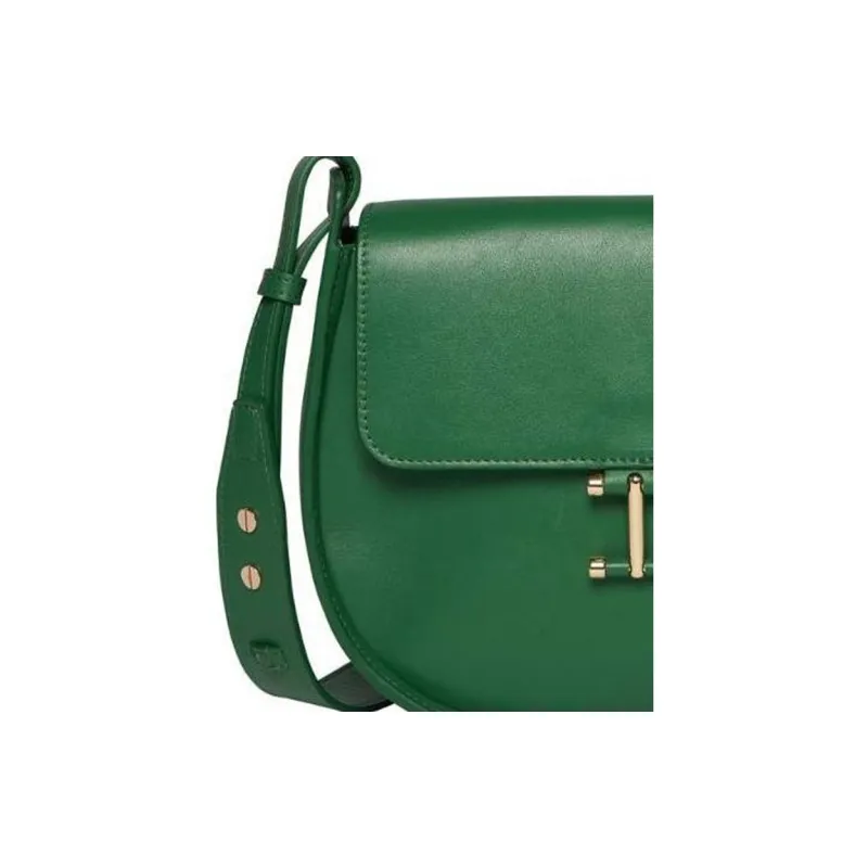 INES DE LA FRESSANGE Calfskin Shoulder Bag Women's Green-3