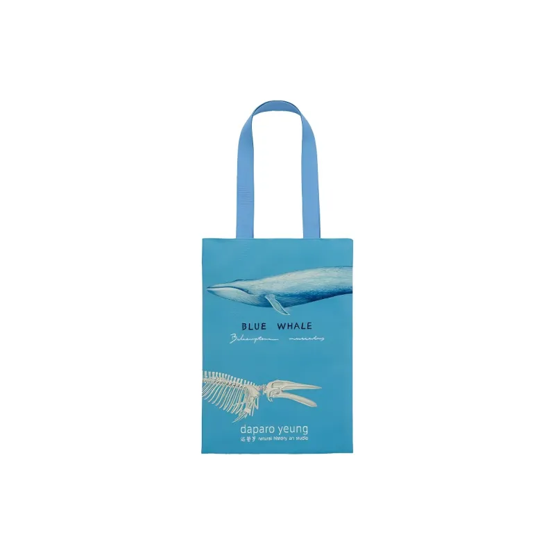Daparo Yeung Polyester Fleece Shoulder Bag Regular Unisex Blue Whale-1