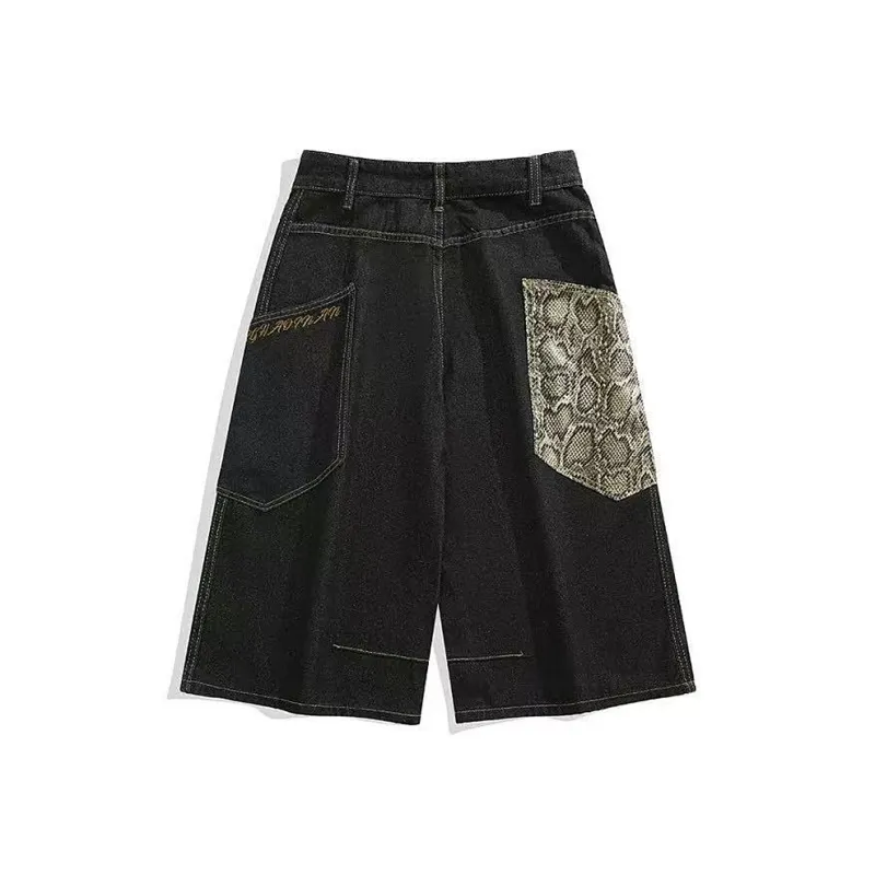 T-IRA Denim Shorts Unisex Scimitar Black-1