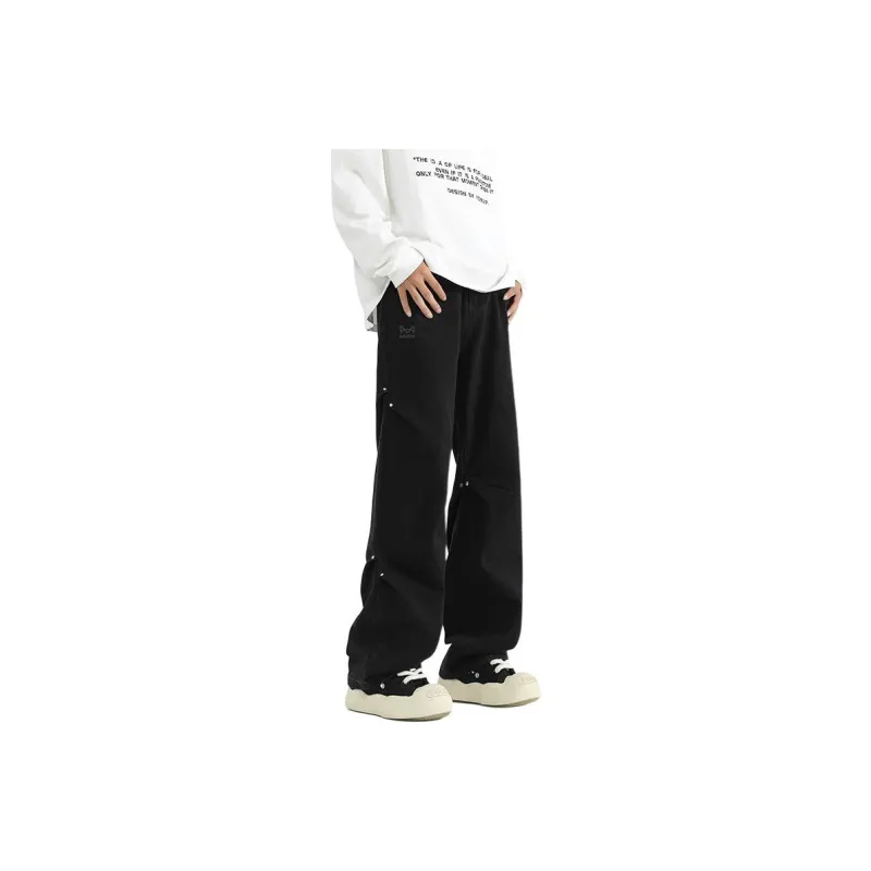MIIOW Trend Party Series Jeans Unisex Mist Gray-4