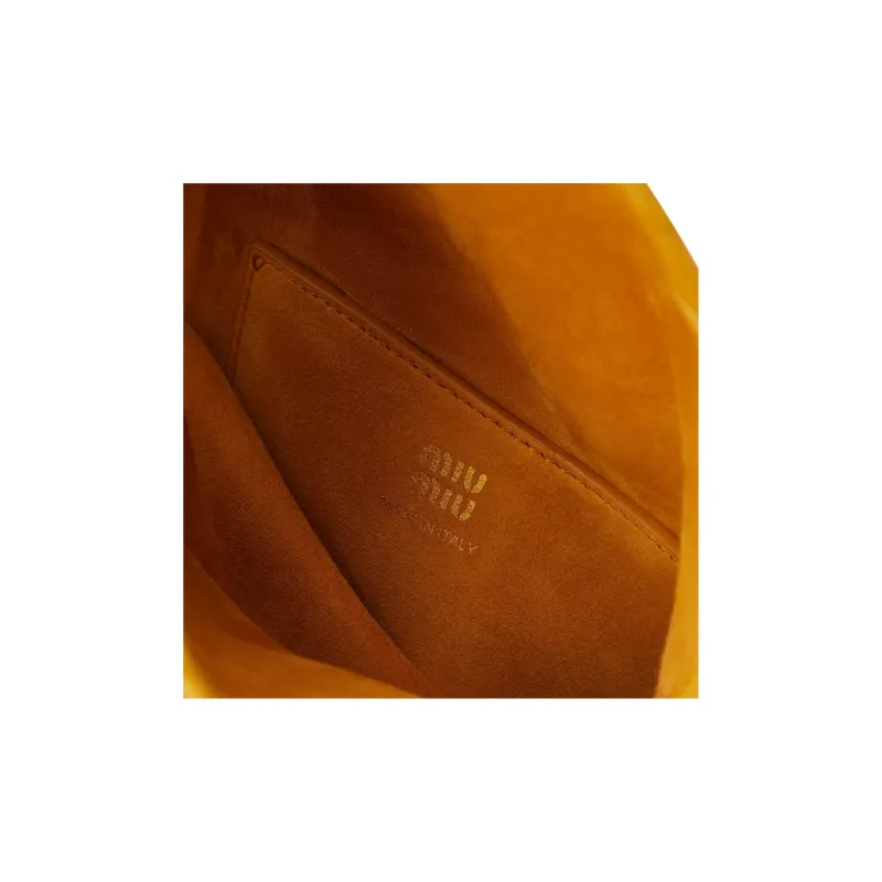 MIU MIU Sheepskin Handbag Women's Whiskey Color-5