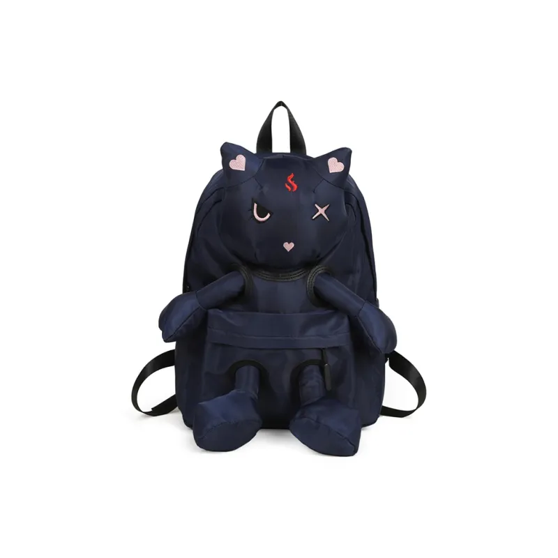 Kaka Tree Nylon Backpack Black/Green/Blue/Pink/Beige-12
