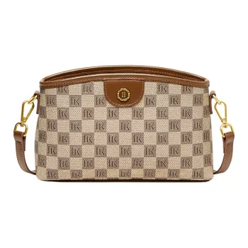 Narandu Polyvinyl Chloride With Synthetic Leather Small Square Bag, Shoulder Bag, Crossbody Bag Women's Khaki