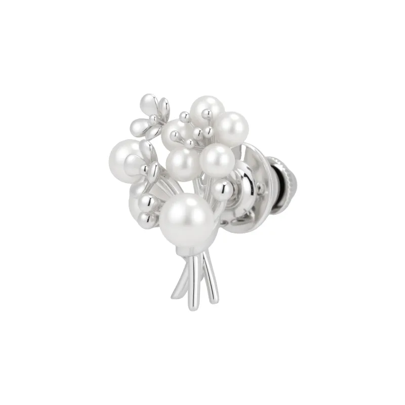 MIKIMOTO Pearl Brooches Women's Silver-1
