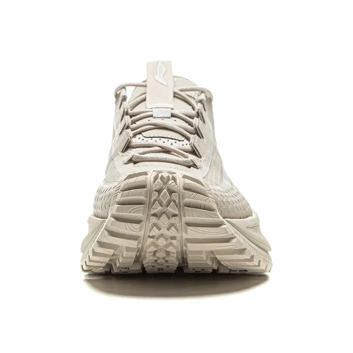 LiNing CF Su Xingchuan Shock Absorbers Slip Resistant Breathable Low Top Hiking Shoes Unisex Gravel White Gray-2