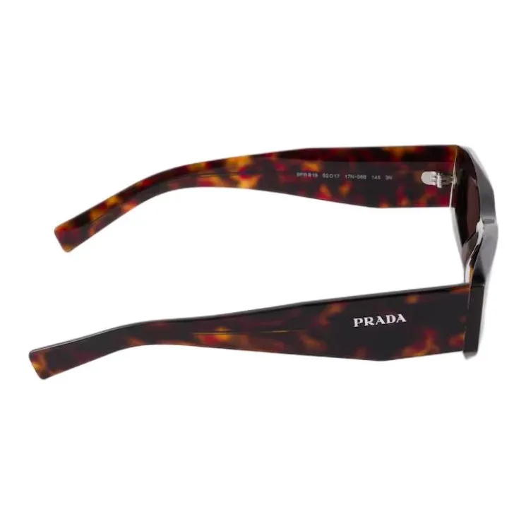 PRADA Acetate Metal Irregular Shape Sunglasses Men's Tortoiseshell-2
