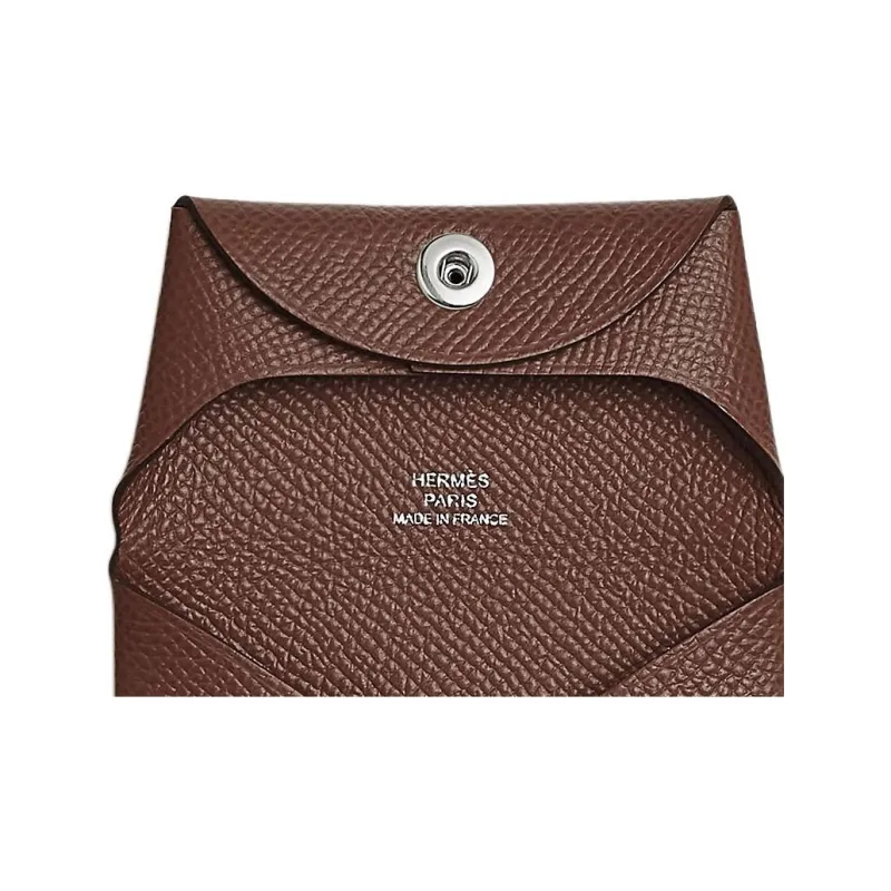 HERMES Bastia Epsom Calfskin Coin Purse Women's 4D Terre Earth Yellow-2