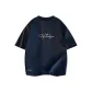 Navy Blue with White Letter