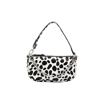 By Far Mini Rachel Leather Shoulder Bag, Handbag Women's Black White