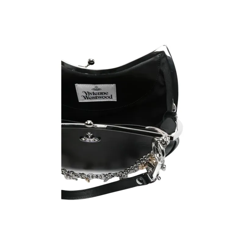 Vivienne Westwood Calfskin Shoulder Bag Women's Black-2