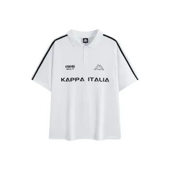 Kappa Polo Shirt Unisex Korean White