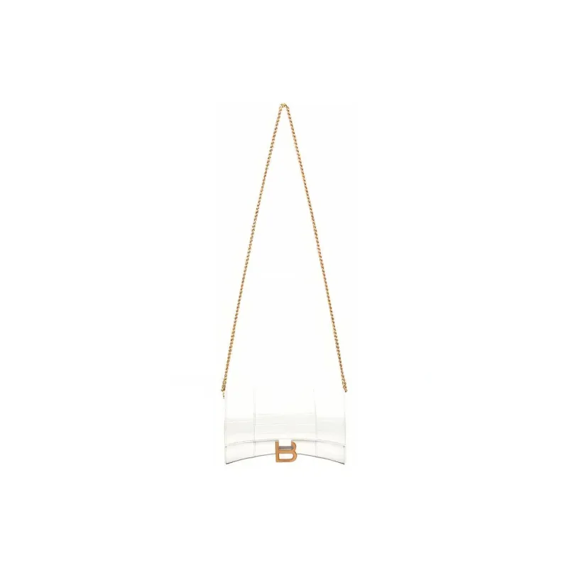 Balenciaga Hourglass Cow Leather Hourglass Bag, Shoulder Bag Women's White-1
