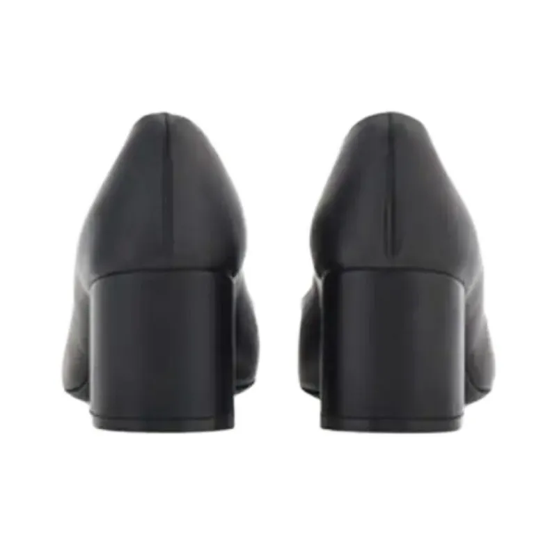 FERRAGAMO Chunky Heel High Heels 6cm Women's Black-5