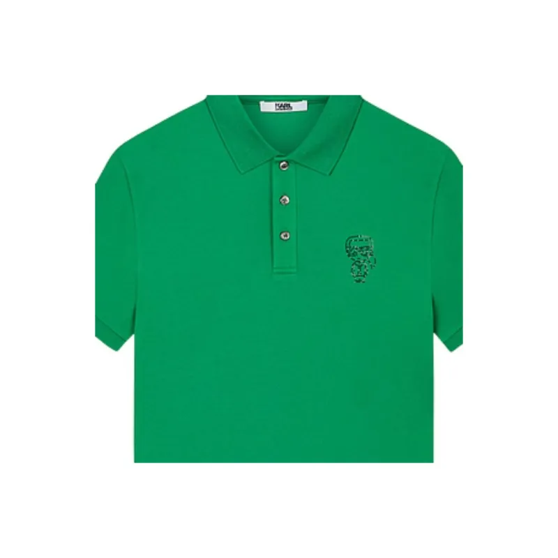 KARL LAGERFELD Polo Shirt Men's Dark Green-1