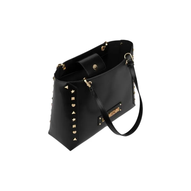 LOVE MOSCHINO PU Shoulder Bag Women's Black-3