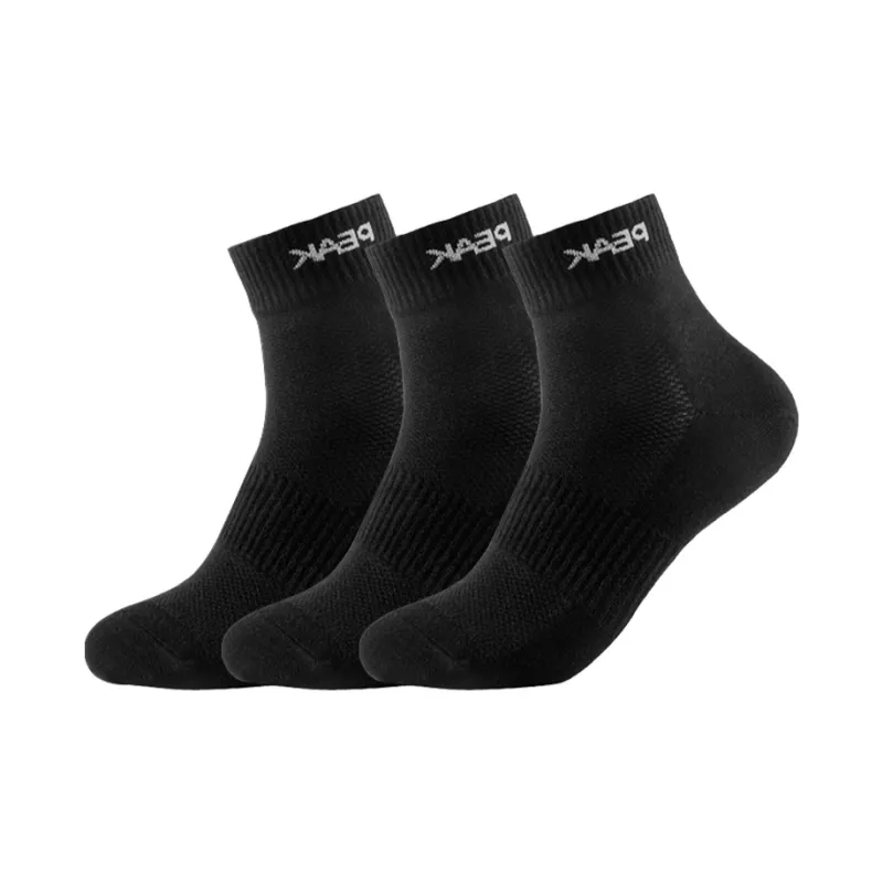 PEAK Mid Calf Socks Unisex 6 Pack Black-20