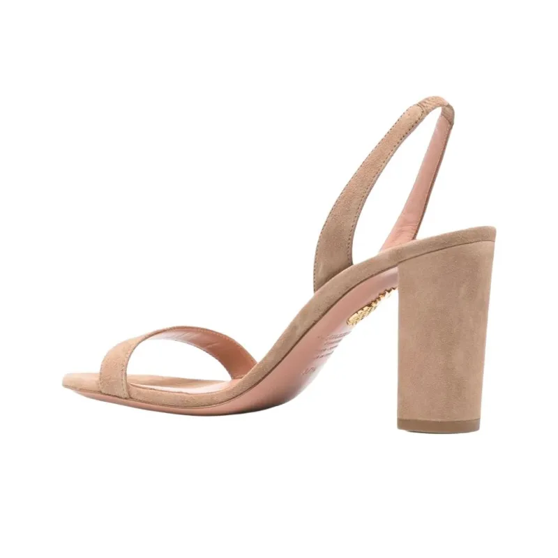 AQUAZZURA So Nude One Strap Sandals 8.5cm Women's Brown-3